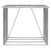 Garden Log Storage Shed Galvanized Steel 64.2"x32.7"x60.6" Green