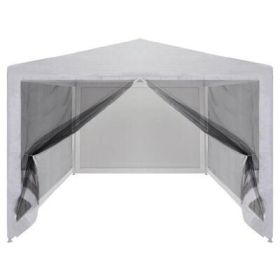Party Tent with 4 Mesh Sidewalls 9.8' x 9.8'