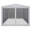 Party Tent with 4 Mesh Sidewalls 9.8' x 9.8'