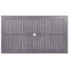 Patio Table Gray Wash 55.1"x31.5"x29.1" Solid Acacia Wood