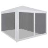Party Tent with 4 Mesh Sidewalls 9.8' x 9.8'