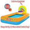 Splash Dunk Sprinkler Pool, Inflatable Pool with Basketball Hoop and Ball for Kids Ages 3-6