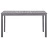 Patio Table Gray Wash 55.1"x31.5"x29.1" Solid Acacia Wood
