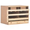 Chicken Laying Nest 2 Compartments 24.8"x15.7"x17.7" Solid Pine Wood