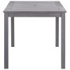 Patio Table Gray Wash 55.1"x31.5"x29.1" Solid Acacia Wood