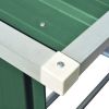 Garden Log Storage Shed Galvanized Steel 64.2"x32.7"x60.6" Green