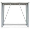 Garden Log Storage Shed Galvanized Steel 64.2"x32.7"x60.6" Green