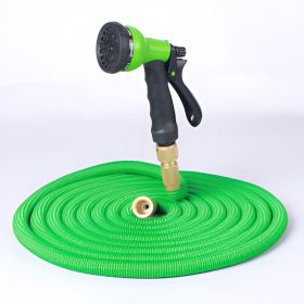 Multifunctional 3 Times Retractable Garden Hose High Pressure Car Wash Set (Option: 100FT-American Standard)