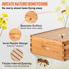 VEVOR Beehive Box Kit Bee Honey Hive 40 Frames 2 Deep 2 Medium Natural Fir Wood